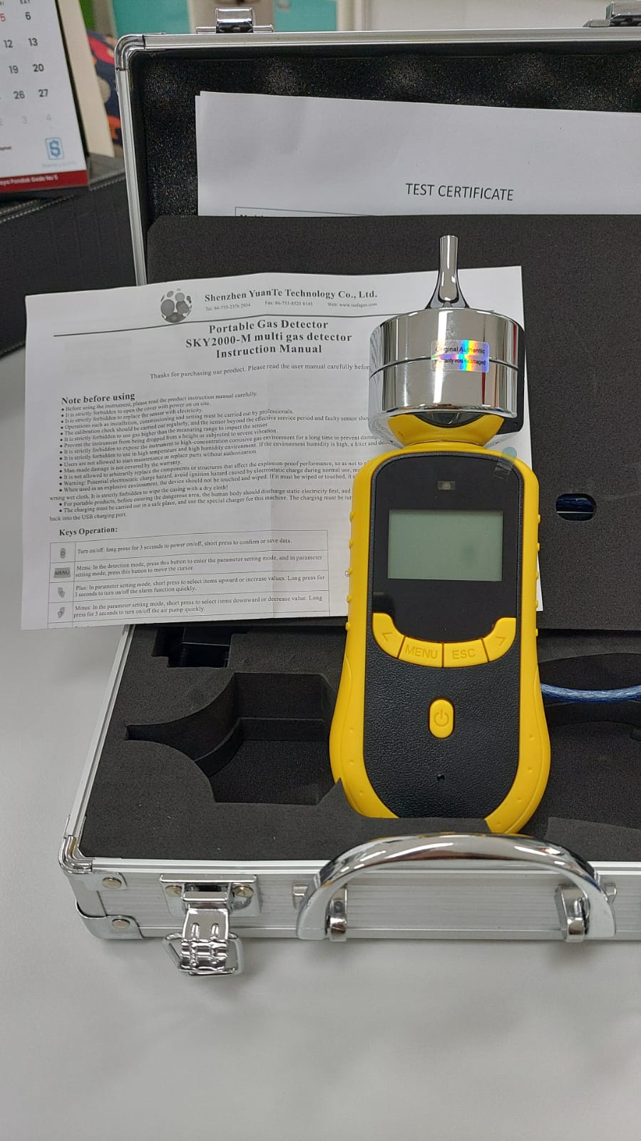 CO and CO2 Gas Detector Safegas SKY2000